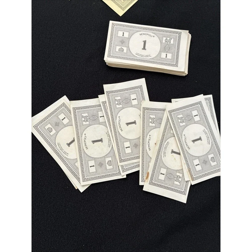 1973 Monopoly Board Game Replacement Paper Money Cash Dollars Bills Currency